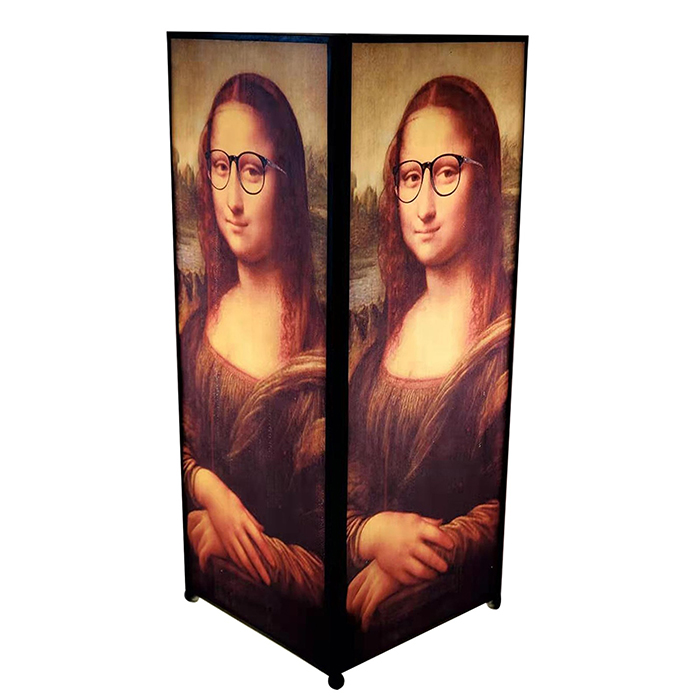Mona Lisa Square Lamp Screen Printed